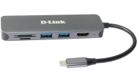 D-Link USB-C Docking Station με HDMI 4K PD Μαύρο (DUB-2327)